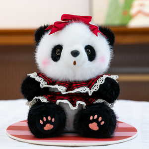 Mini Juguete Antiestrés de Panda Sentado, Tamaño <span class=keywords><strong>Palma</strong></span> de la Mano, Pulsera Popper y Imán para Refrigerador, Lindo Juguete de Peluche Decorativo - Product Image 3