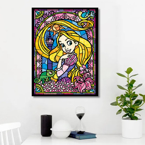 SONGWOOART Kit Pittura Diamante 5D Fai-da-Te, Dipinto di Paperino Cartoon, Decorazione Casa, Immagine <span class=keywords><strong>Anime</strong></span> Stampata con Strass - Product Image 2