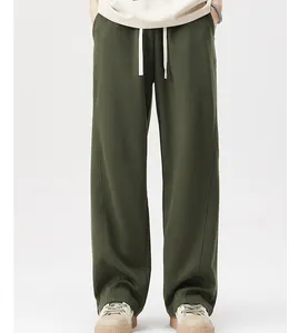 Ekran baskılı erkekler parça pantolon Jogger rahat fit sweatpants koyu yeşil sweatpants özelleştirmek