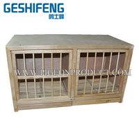 Cage à pigeons en bois personnalisable avec structure de porte-à-bascule en fil métallique galvanisé, style original taïwanais, pour l'élevage