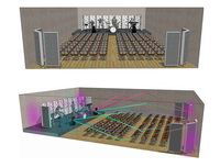 Panneaux acoustiques mobiles actifs à absorption sonore, diffuseurs acoustiques pour l'absorption et la diffusion du son, utilisation en hôtel, studio