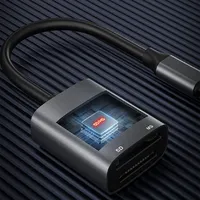 Adaptateur de lecteur de carte USB Type-C pour iPhone avec prise Lightning et prise en charge SD/MS