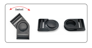 Hebillas de cierre de mosquetón de plástico de 20 mm, resistentes, de seguridad, ajustables, impermeables, giratorias, con liberación lateral, para mochila - Product Image 5