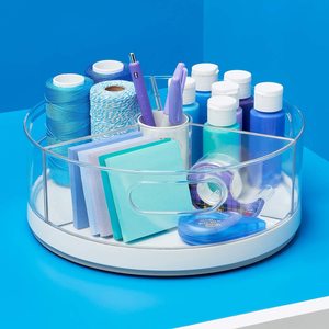 Armoire de cuisine en plastique, <span class=keywords><strong>plateau</strong></span> <span class=keywords><strong>tournant</strong></span> et organisateur de collations avec bacs - Product Image 3