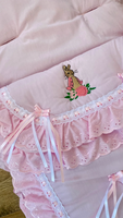 Couverture de poussette rose de luxe pour bébé avec broderie de lapin, sac de couchage pour bébé, couverture douce pour poussette et nid douillet pour nouveau-né