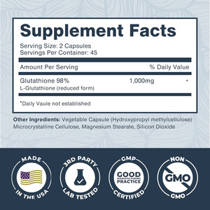Capsules de Glutathion Setria 1000mg OEM – Compléments Éclaircissants et Anti-Âge pour la Peau – Marque Privée, Vente en Gros, Direct Usine - Product Image 2