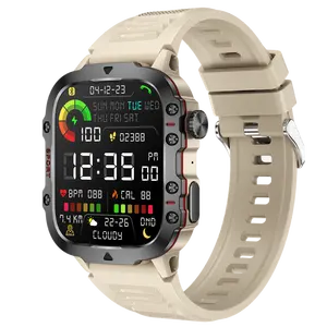 Newest Qx11 Smartwatch Sport Outdoor 3 Atm Waterproof Smart Watch For Men 2023 With Sos Heart Rate Blood Pressure
