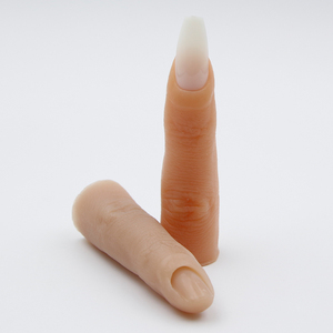 Silicone Artificial Bendable Finger <b>Nail</b> Piece Human <b>Hand</b> Salon Manicure <b>Nail</b> Art Training <b>Practice</b> Showing Display Tool Set - Product Image 1