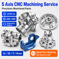 Service d'usinage CNC 5 axes, pièces usinées de précision, aluminium, titane, acier inoxydable, capacité d'usinage CNC sur mesure