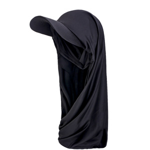 Conjunto de pañuelo cuadrado estilo étnico, sombrero para el sol, pañuelo de lana satinada con estampado para mujer musulmana, otros estampados de Zhejiang - Product Image 3