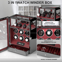 Enrouleur de montre mécanique à verrouillage par empreinte digitale Boîte de boîtier de remontoir de montre à moteur silencieux Mabuchi pour montre automatique, Montre de remontoir