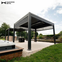 Pergola Aluminium Modern Tahan Cuaca dengan Pelindung Anti-UV, Berdiri Sendiri, Ramah Lingkungan & Tahan Lama