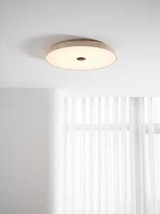 <span class=keywords><strong>Plafonnier</strong></span> <span class=keywords><strong>LED</strong></span> moderne nordique Wabi-sabi pour chambre à coucher, abat-jour en verre travertin naturel, luminaire rond pour hôtel, luminaire de plafond <span class=keywords><strong>Lindby</strong></span> - Product Image 3