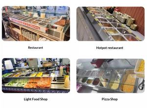 Réfrigérateur à salade multi-étagères pour comptoir commercial avec refroidissement par compresseur pour <span class=keywords><strong>cuisine</strong></span> de restaurant - Product Image 6