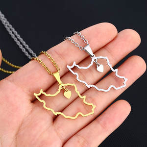 Collana Impermeabile da Donna in Acciaio Inossidabile Dorato, Gioiello 2026, Collana Placcata Oro 18k con Mappa dell'Iran per Donne - Product Image 5