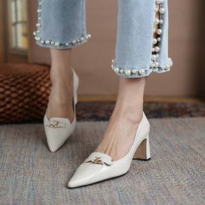 Chaussures de bureau à talons bas pour femmes, à bloc, chaussures de styliste, marques célèbres, collection - Product Image 3