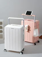 Valise à roulettes moderne, élégante, durable, à coque rigide, légère, avec roues pivotantes à 360°, tige large, grande capacité, humide/sec