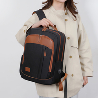Tas Ransel Bisnis Warna Retro Baru 2026, Tas Laptop Patchwork, Logo Custom Kapasitas Besar