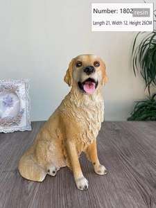 Statue de <span class=keywords><strong>chien</strong></span> Golden Retriever en résine nordique, vente en gros OEM, décoration de jardin et de maison, animal doré, vente chaude - Product Image 2