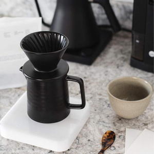 Cafetière à filtre en céramique noire, résistante à la chaleur, pour café filtre, ensemble <span class=keywords><strong>de</strong></span> cafetière à filtre - Product Image 3