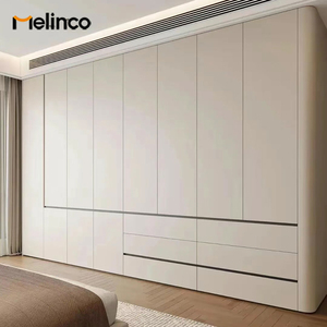 ตู้เสื้อผ้าแบบติดผนัง Melinco รุ่นสั่งทำพิเศษ สีเดียวกับประตู ตู้เก็บของในห้องนอน ตู้เสื้อผ้า ตู้เก็บของในห้องรับประทานอาหาร สไตล์โมเดิร์น เป็นมิตรกับสิ่งแวดล้อม เหมาะสำหรับอพาร์ทเมนต์และห้องออกกำลังกาย - Product Image 2