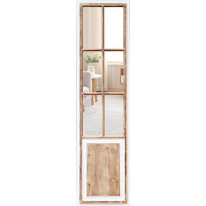 PARISLOFT-Espejo de ventana de Casa de Campo, marco de madera maciza, espejo colgante desgastado para pared, sala de estar, dormitorio - Product Image 3