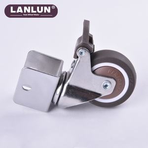 Penjepit bentuk U Universal karet lembut kaki meja Caster lemari katrol rem putar roda furnitur roda ranjang Universal plastik roda - Product Image 4