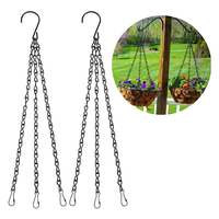 Chaîne de suspension en fer pour pot de fleurs, support de plante de jardin à 3 points, garantie 3 ans