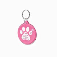Individuelles Haustier-ID-Tag mit NFC-QR-Code und URL, Programmierbares Epoxy-NFC-Halsband-Tag für Hunde/Katzen
