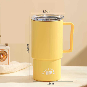 Vaso Térmico de Acero Inoxidable 304 de Doble Capa, 560 ml, con Logotipo Personalizado, Nuevo Diseño, Color Sólido, Antiderrames, Libre de BPA, con Asa - Product Image 5