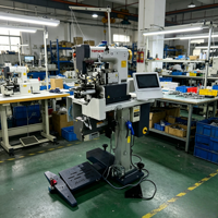 Machine à coudre industrielle automatique pour ourlets de bas de pantalon TS-8322, ourleur pneumatique industriel pour pantalons, ourleur de revers pour jeans et denim