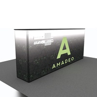 Table de promotion rétro-éclairée par LED d'exposition portative d'impression de tissu en aluminium sans outil de 6 pieds