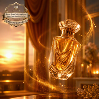 Eau de Parfum Golden Amber 50ml, parfum oriental ambré unisexe, flacon en verre cristal, marque privée