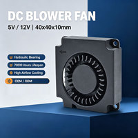 Kipas Blower DC 5V/12V 40x40x10mm Bantalan Hidrolik 70000 Jam Kipas Pendingin Udara Bilah Plastik PBT Bersertifikasi CE OEM ODM