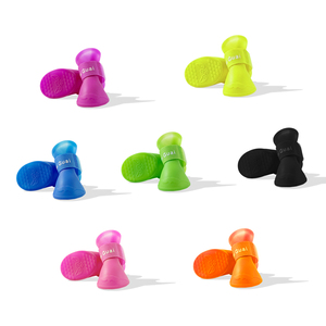 Botas de lluvia para perros, paquete de 4, zapatos de goma antideslizantes impermeables, protector de patas duradero para gatos, cachorros, viajes al aire libre - Product Image 2