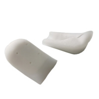 Semelles intérieures unisexes invisibles en silicone pour augmenter la taille, chaussettes de gel pour talon douloureux, fasciite plantaire, silicone blanc, taille unique