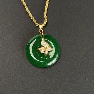 Papillon libellule beignets croix pierre de <span class=keywords><strong>jade</strong></span> naturel chaîne de corde <span class=keywords><strong>en</strong></span> acier inoxydable coeur vert <span class=keywords><strong>jade</strong></span> neckce - Product Image 6