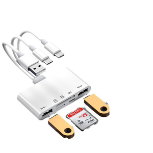 Đa-Cổng 5 Trong 3 Hub Áp Dụng Android Đầu Đọc Thẻ <span class=keywords><strong>SD</strong></span> USB Điện Thoại Di Động Bộ Chuyển Đổi OTG Loại C Đầu Đọc Thẻ Mở Rộng Dock - Product Image 3