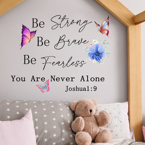 Dessin animé coloré 3d papillon décoration <span class=keywords><strong>famille</strong></span> <span class=keywords><strong>devise</strong></span> étanche à l'eau autocollants découpés pour la décoration intérieure chambre d'enfants - Product Image 4