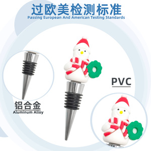 Green Ring Snowman <b>Wine</b> <b>Bottle</b> Stopper <b>Plastic</b> Christmas Decorative Stoppers For <b>Wine</b> Whiskey Champagne <b>Bottles</b> - Product Image 5