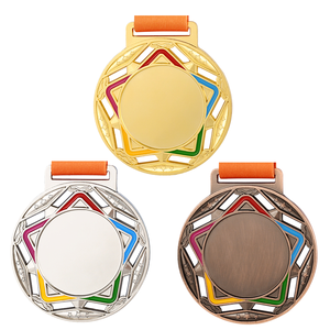 Medallas Deportivas de Metal en Blanco para Competición, Venta al Por Mayor de Fábrica, Oro y Plata, Impresión UV, Grabado Personalizado - Product Image 1