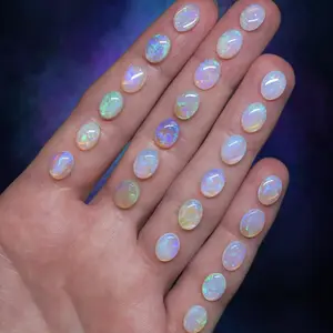 hot sale loose gemstone opal glass rice per gram ethiopian natural synthetic stone opal beads