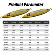 OEM umpan Jigging permainan besar air asin 150g 180g 200g 250g 300g 350g g umpan pancing perahu Tuna umpan pancing panjang cor logam umpan Jigbait