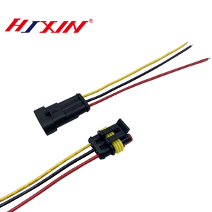 2-poliger wasserdichter Stecker, Stecker und Buchse mit 20AWG-Drähten, geeignet für Autos, LKWs, Boote und andere Kabel verbindungen - Product Image 2