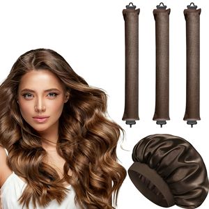 Set de Cuidado Capilar Nocturno para Rizos sin Calor con Logotipo Personalizado, Rodillo de Terciopelo para el Cabello con Pañuelo, Rizador sin Calor, Varilla para Peinar Mientras Duermes - Product Image 6