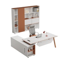 Bureau simple et luxueux en forme de L moderne pour un ordinateur pour une personne mobilier de salon