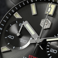 Montres de plongée automatiques en acier inoxydable 316L étanches de 100m Montre de plongée à chronographe mécanique avec logo personnalisé