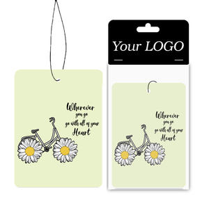 Rafraîchisseur d'air en papier de coton écologique suspendu personnalisé pour la maison, diffuseur de pomme de parfums de lavande, de citron et de Cologne pour voitures - Product Image 3