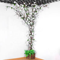 Nouvel Arbre Artificiel en Plastique à Fleurs de Cerisier et Vigne de Glycine, Grande Plante Verte pour Décoration Intérieure/Extérieure de Mariage et Anniversaire