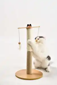 猫の木の工場猫のスクラッチャー羽のおもちゃサイザル麻のペット子猫猫の引っかき傷の投稿